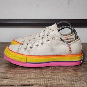 Converse Canvas Platform Women's Shoes Size 8 Bei… - image 1